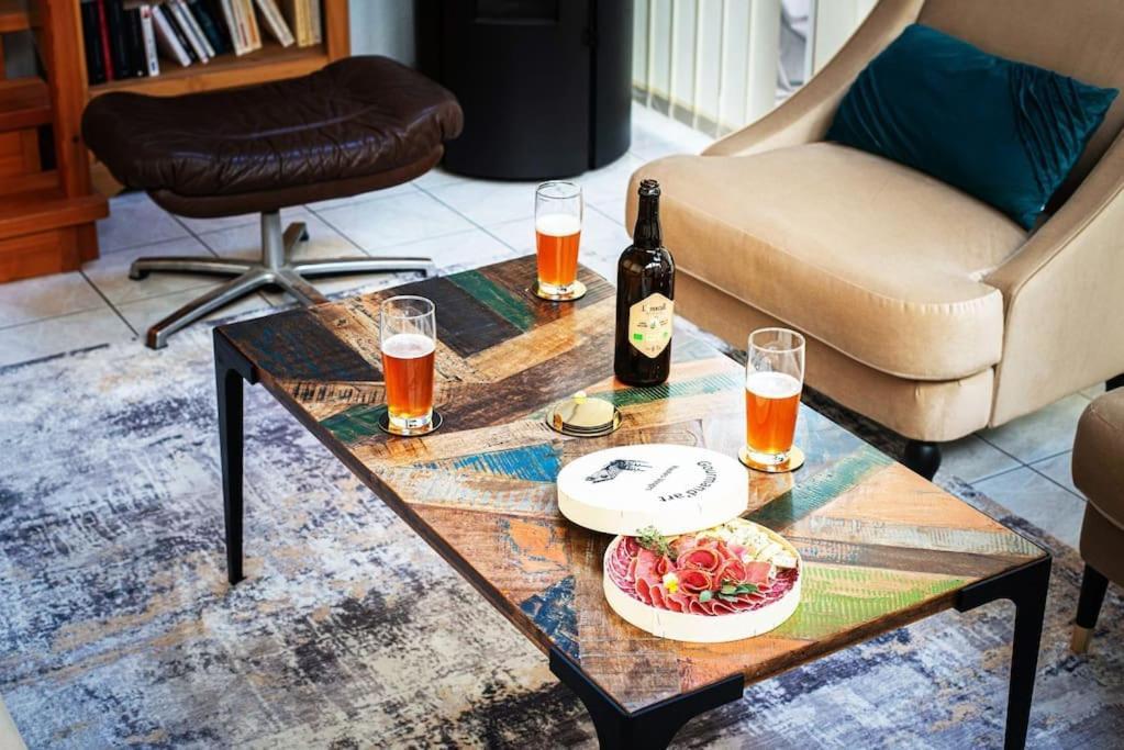 La Coquette ! Maison Au Coeur De La Bresse Avec Veranda Barbecue Garage Baby-Foot Et Barre De Son Eksteriør billede