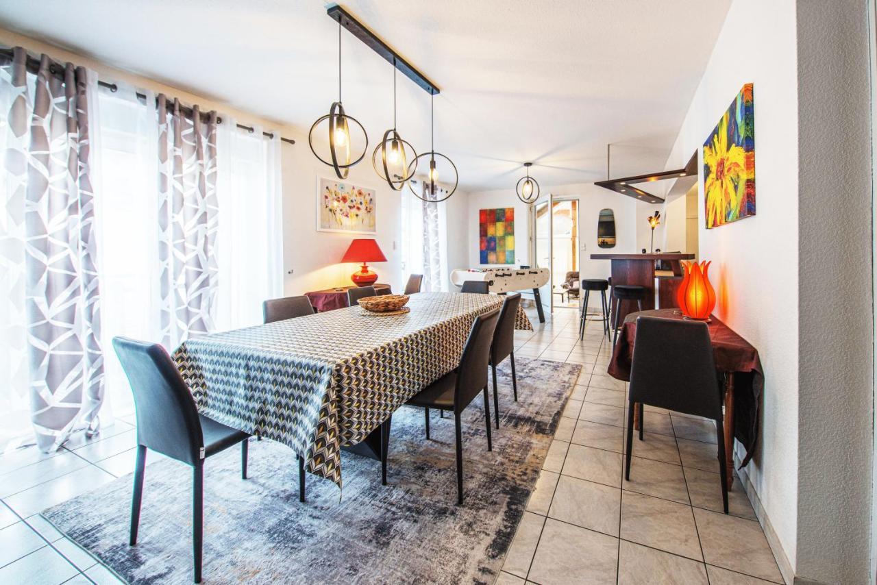 La Coquette ! Maison Au Coeur De La Bresse Avec Veranda Barbecue Garage Baby-Foot Et Barre De Son Eksteriør billede